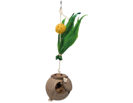 Игрушка кокос-гнездо на веревке, TRIXIE, 35 см