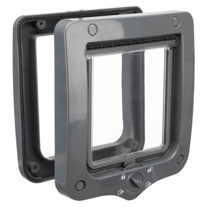 Дверцята 4-Way Flap Door TRIXIE для кішок, сіра, 20 x 22 см.