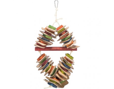 Дерев'яна іграшка на мотузці з картоном, TRIXIE, 18х35см