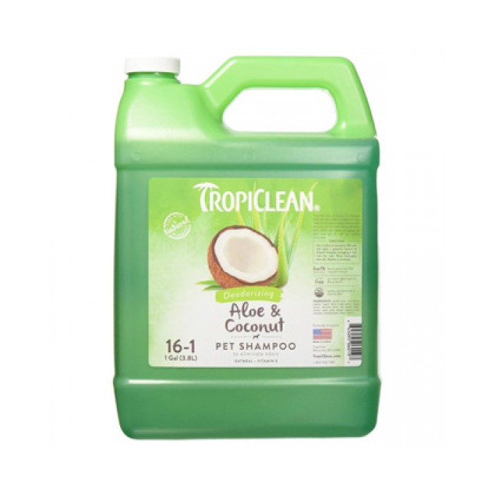 Шампунь Tropiclean Aloe and Coconut 1:16 дезодорирующий 3,78 л