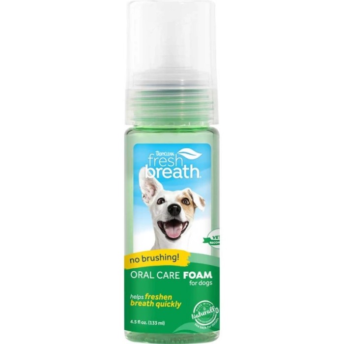 М'ятна пінка Tropiclean Instant Fresh Foam для підтримки здоров'я ясен і зубів для кішок і собак, 133 мл
