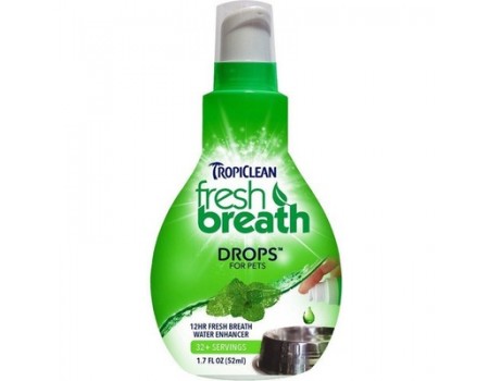 Капли TropiClean Fresh Breath «Свежее дыхание» для ухода за зубами и дёснами для собак, 65 мл