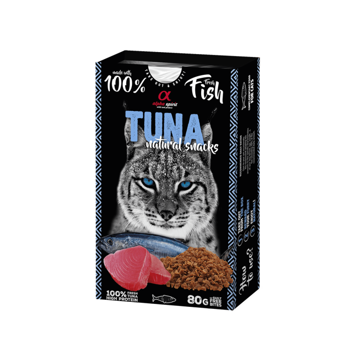 Ласощі для котів Alpha spirit CAT NATURAL SNACK TUNA Натурал Снек, тунець, 80 г