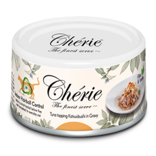 Консерва для кошек Cherie "Hairball Control", из тунца и луциана в соусе, 80 гр