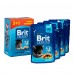 Набір паучів "3+1" для кошенят Brit Premium Cat pouch Chicken Chunks for Kitten з куркою, 4х100г  - фото 5