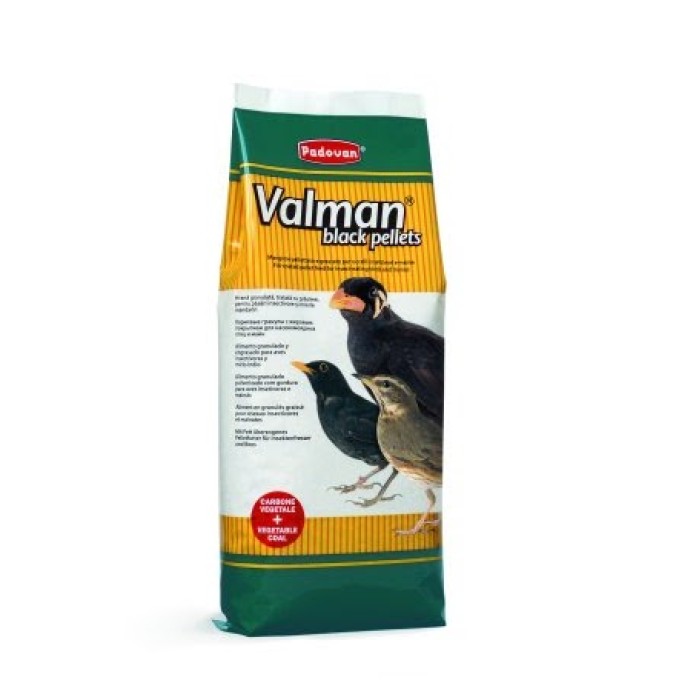 Корм Padovan Valman Black pellets для комахоїдних птахів, майнів та ін., 1 кг