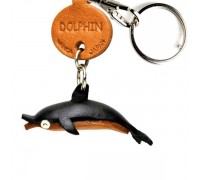 Vanca Dolphin ДЕЛЬФИН 3D брелок на ключи, натуральная кожа , 2,5х2,5х1..