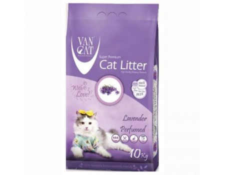 Van Cat Лаванда - Наповнювач бентонітовий для котячого туалету, 10 кг