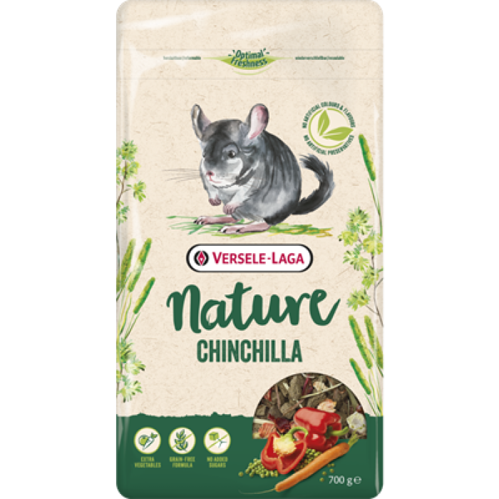 Versele-Laga Nature Chinchilla НАТЮР ШИНШИЛЛУ суперпреміум беззерновий корм для шиншил ВЕРСЕЛЕ-ЛАГА , 0.7 кг.