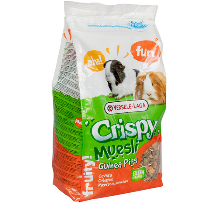 Versele-Laga Crispy Muesli Guinea Pigs ВЕРСЕЛЕ-ЛАГА КРИСПИ МЮСЛИ МОРСКАЯ СВИНКА зерновая смесь корм для морских свинок, с витамином C , 1 кг.