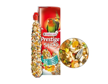Versele-Laga Prestige Sticks Big Parakeets Exotic Fruit ВЕРСЕЛЕ-ЛАГА ЭКЗОТИЧЕСКИЕ ФРУКТЫ лакомство для средних попугаев, 2*70 гр