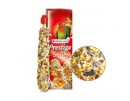 Versele-Laga Prestige Sticks Big Parakeets Nuts & Honey ВЕРСЕЛЕ-ЛАГА ОРЕХИ С МЕДОМ лакомство для средних попугаев, 2*70 гр
