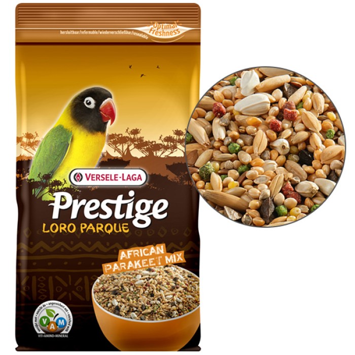 Повнораціонний корм Versele-Laga Prestige Loro Parque African Parakeet Mix, для папуг нерозлучників, карликових папуг, 1 кг