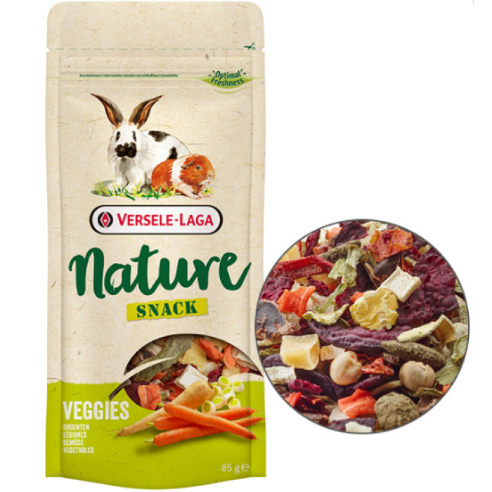 Versele-Laga Nature Snack Veggies ВЕРСЕЛЕ-ЛАГА НАТЮР СНЕК ОВОЩИ дополнительный корм лакомство для кроликов и грызунов, 0.085 кг.
