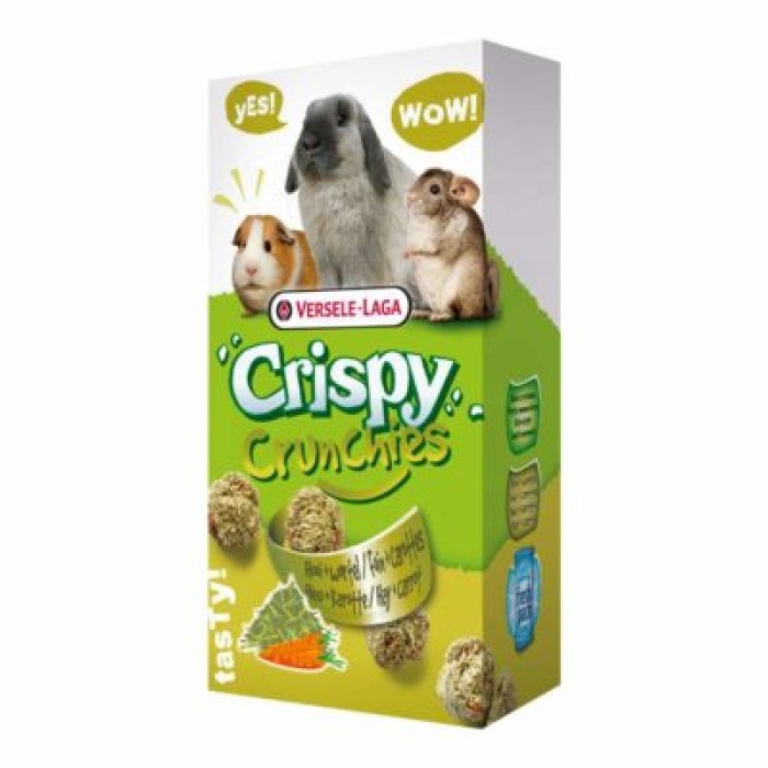 Versele-Laga Crispy Crunchies Кріспі Печиво, сіно та морква, ласощі для кроликів, гризунів, 75 г
