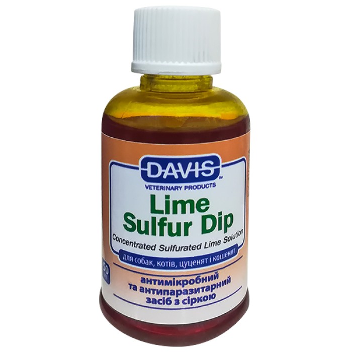 Davis Lime Sulfur Dip Девіс ЛАЙМ СУЛЬФУР антимікробний та антипаразитарний засіб для собак та котів, концентрат, 0.05 л