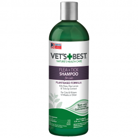 Шампунь для котів Vet`s Best Flea & Tick Shampoo for Cats  відлякує ко..
