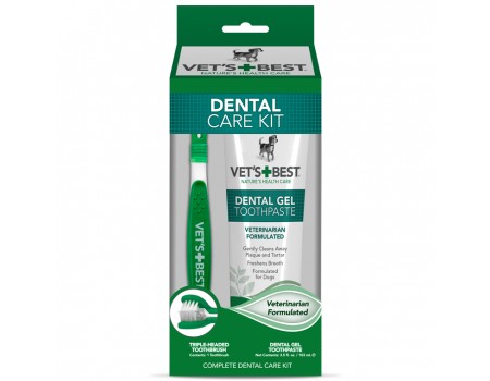 VET`S BEST Dental Care Kit Гель для чистки зубів + зубна щітка 103 мл