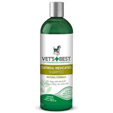VET`S BEST Oatmeal Med Shampoo Терапевтический Шампунь от перхоти, шелушения, для сухой кожи 470 мл