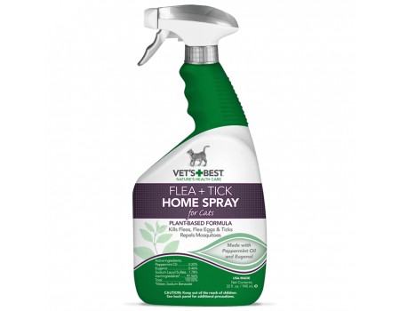 VET`S BEST Flea&Tick Home Spray for Cats Універсальний спрей від бліх та кліщів для кішок та дому 945 мл