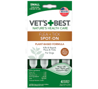 VET`S BEST Flea + Tick Spot On Tubes Small Краплі від бліх та кліщів Д..