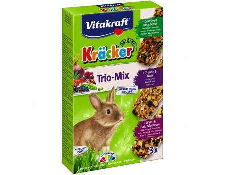 Vitakraft Крекер для кроликів з овочами, горіхами та лісовими ягодами (3шт)