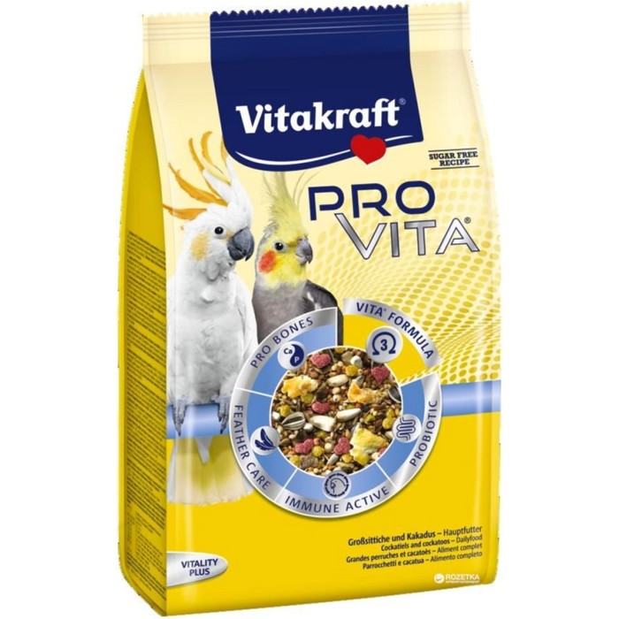 Vitakraft Pro Vita Корм  для средних  попугаев с пробиотиком, 750 г