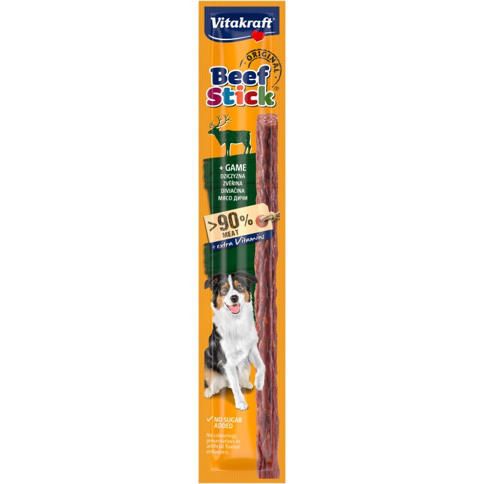 Мясные палочки Vitakraft Beef Stick with Game, для собак, с дичью, 12 гр