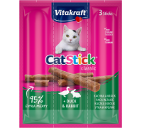 М'ясні палички Vitakraft  Cat Stick Rabbit & Duck, для котів, з кролик..