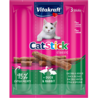 М'ясні палички Vitakraft  Cat Stick Rabbit & Duck, для котів, з кроликом та качкою, 3*6 гр