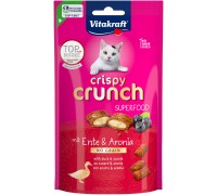 Хрусткі ласощі Vitakraft Crispy Crunch duck +aronia, для котів, з крем..