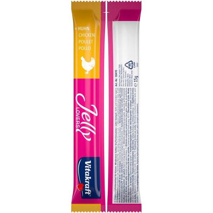 Желе Vitakraft Jelly Lovers MP, для кошек, курицей и индейкой, 6*15 г