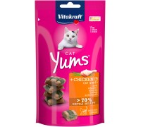 Закуски м'які Vitakraft Cat Yums Chicken&Cat grass, для котів, з курко..