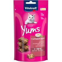 Закуски м'які Vitakraft Cat Yums Liver sausage, для котів, з ліверною ковбасою, 40 гр