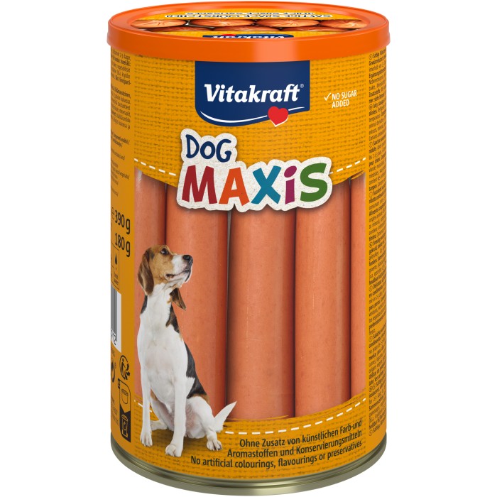 Сосиски Vitakraft Dog Maxis, для собак, без оболонки, беззернові, 180 гр