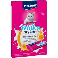 Крем-снек Vitakraft Milky Melody Cheese, для котів, з вершками та сиром, знижений вміст лактози, 7*10 гр