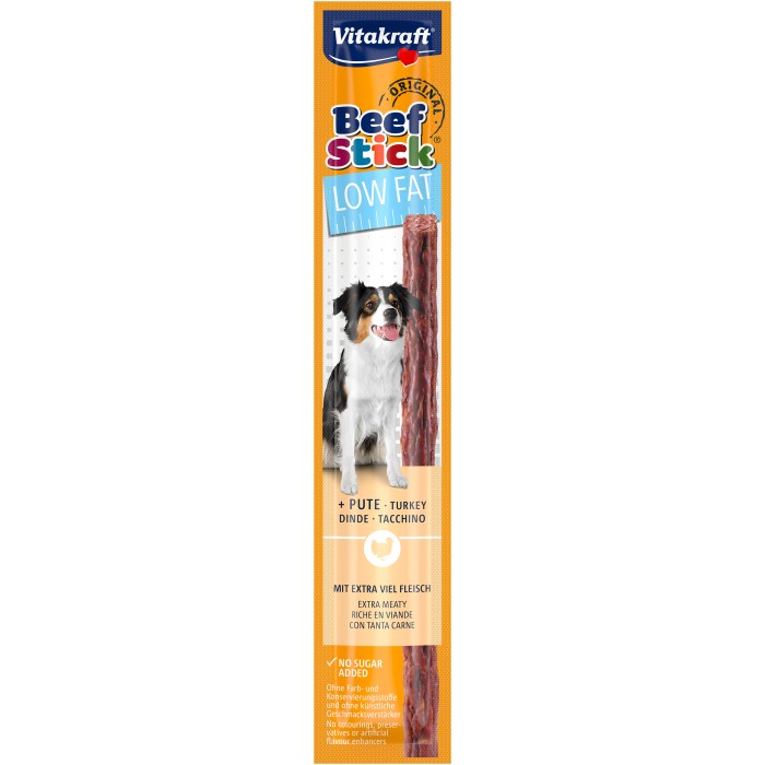 М'ясні палички Vitakraft Beef Stick Low Fat, для собак, з яловичиною та індичкою, 12 гр