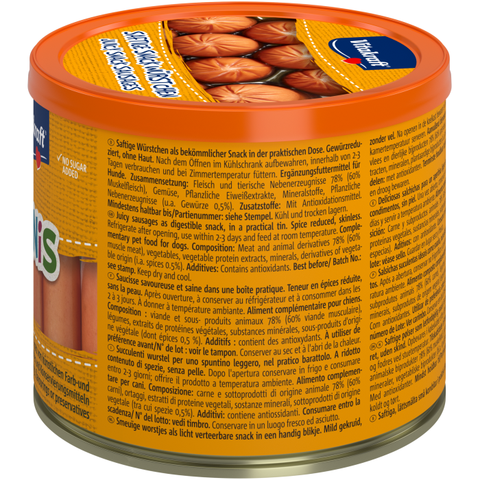 Сосиски мини Vitakraft Dog Minis, для собак, без оболочки, беззерновые, 120 гр