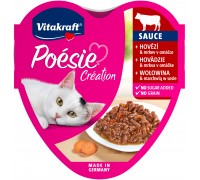 Влажный корм Vitakraft Poesie Creat, для кошек, с говядиной и морковью..