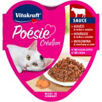 Вологий корм Vitakraft Poesie Creat, для котів, з яловичиною та морквою в соусі , 85 г