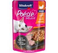 Влажный корм Vitakraft Poesie Delice, для кошек, с индейкой, кусочки в..