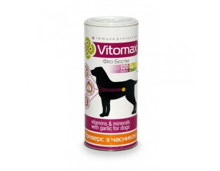 VITOMAX витаминный комплекс бреверс с чесноком для собак, 240 гр. - 120 таблеток