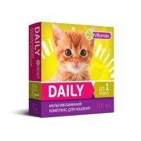 VITOMAX DAILY профілактичні вітаміни для кошенят, 100 табл (50г)