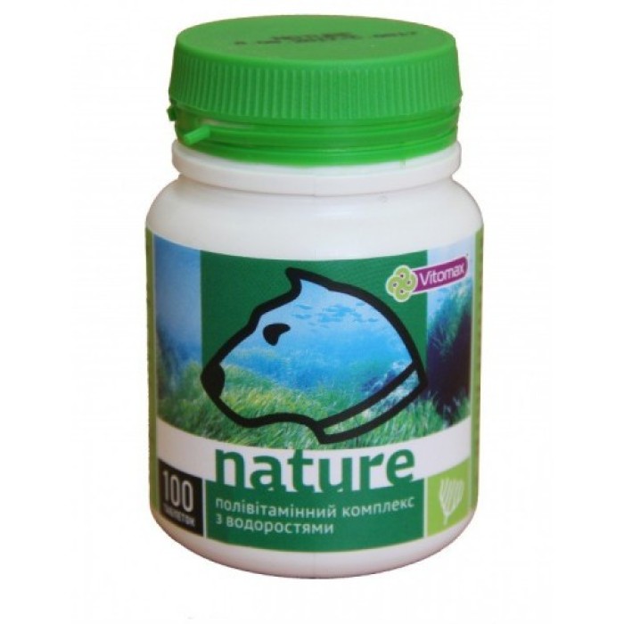 VITOMAX полівітамінний комплекс Nature для собак з водоростями, 100 табл (50г)