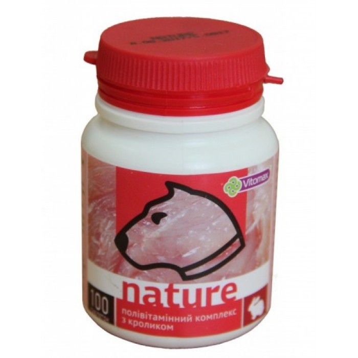 VITOMAX полівітамінний комплекс Nature для собак із кроликом, 100 табл (50г)