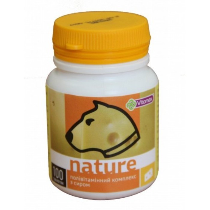  VITOMAX поливитаминный комплекс Nature для собак  с сыром, 100 табл (50г)