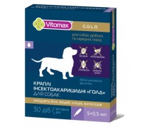 VITOMAX GOLD ИНСЕКТОАКАРИЦИДНЫЕ капли на холку для собак малых и средн..