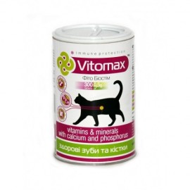 VITOMAX вітамінні добавки для зміцнення зубів та кісток котів з кальці..