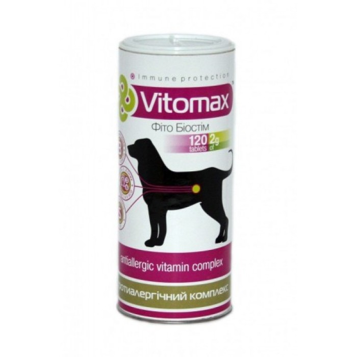 VITOMAX противоаллергенный комплекс для собак, 240г   120 таб.