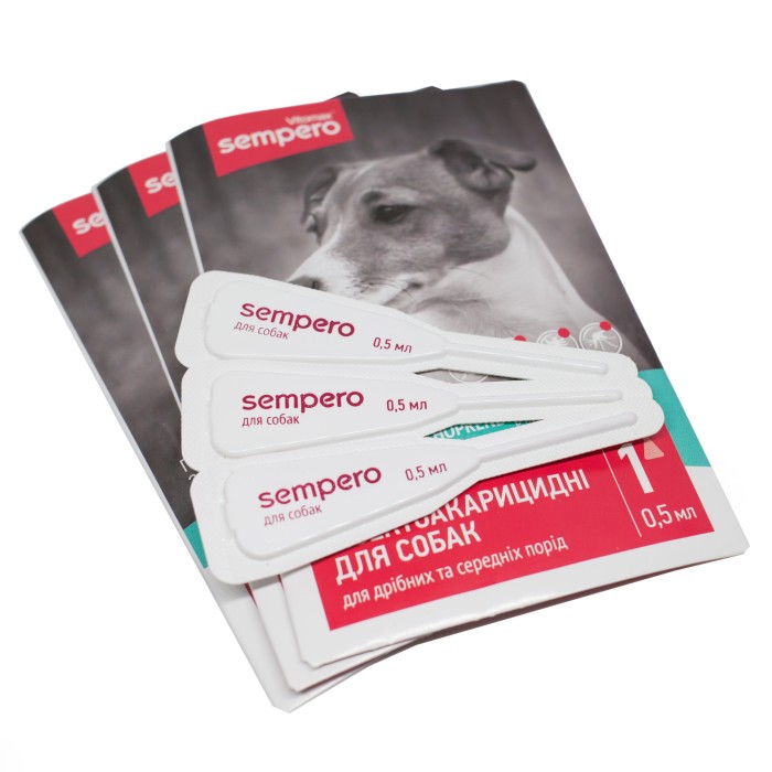  VITOMAX Капли протипаразитные "Sempero" для  собак (весом 3-25 кг), 0,5 мл